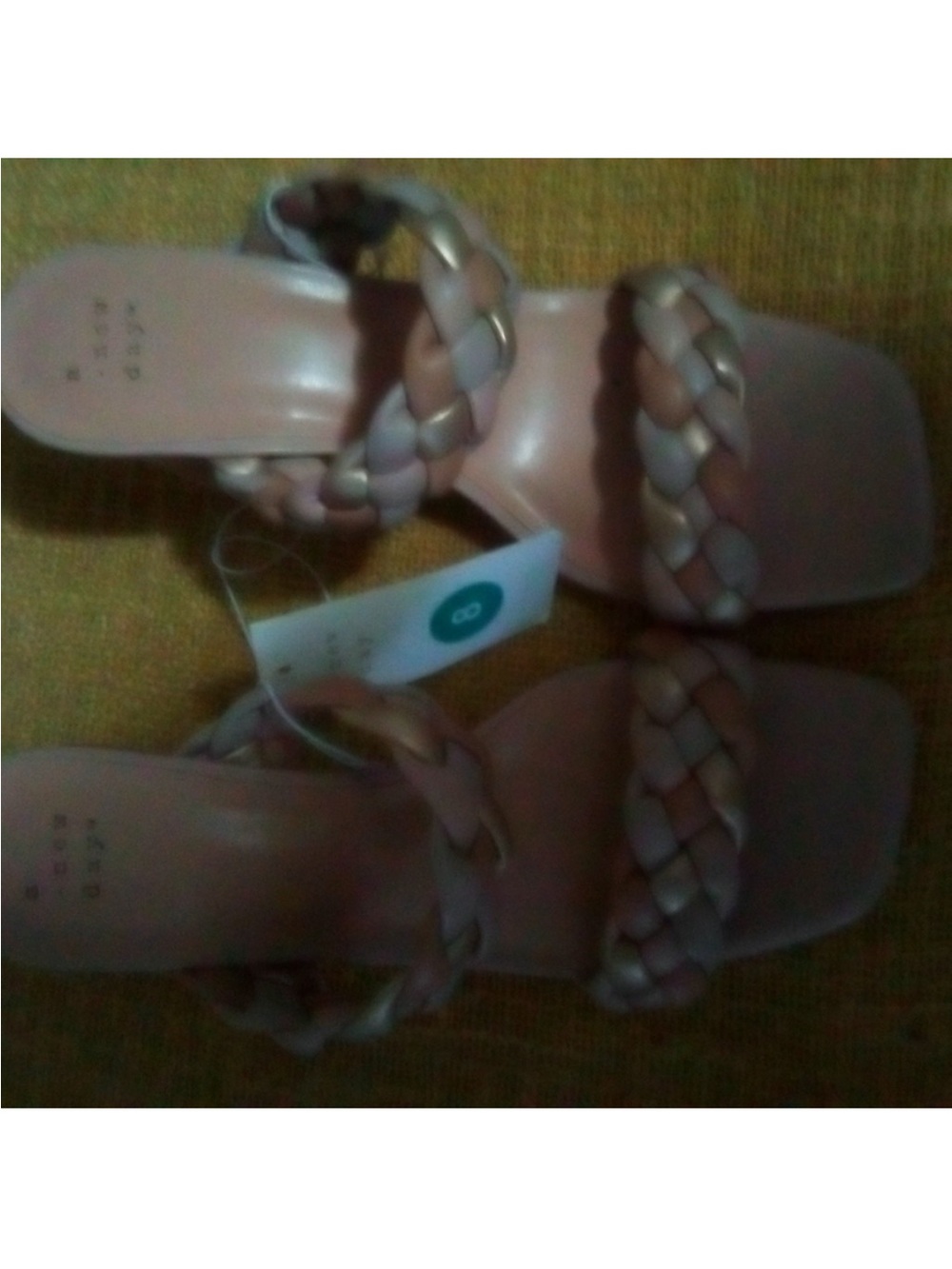 a new day Blush and Cream Braided Double-Strap Slide Sandals - Picture 8 of 8